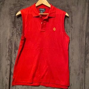 Vtg Ralph Lauren Large Red Tanktop